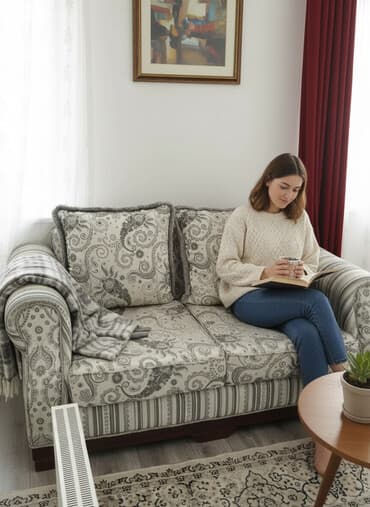 Гарнитур для зала, Б/у, Диван, Самовывоз, цвет - Серый