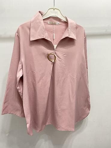 блузка дешево: Блузка, Классическая модель, Шифон, Однотонный — 6