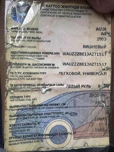 аксессуары для авто: Audi A4: 2003 г., 2.5 л, Механика, Дизель, Универсал — 8