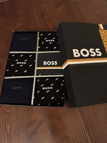 Байпактар жана ич кийимдер: Подарочный набор мужских носков BOSS. - Комплектация: 6 пар. - — 1
