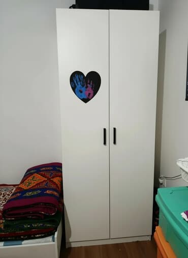 шкафы для веши: Шкаф для одежды, Б/у, Прямой, ЛДСП — 1