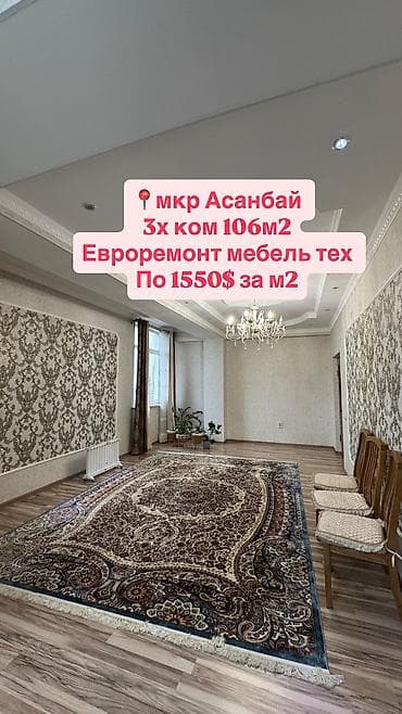 2 room: 3 комнаты, 106 м², Элитка, 10 этаж, Евроремонт — 1
