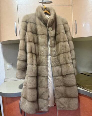брендовые вещи оригинал: Шуба, Норка, По колено, M — 1
