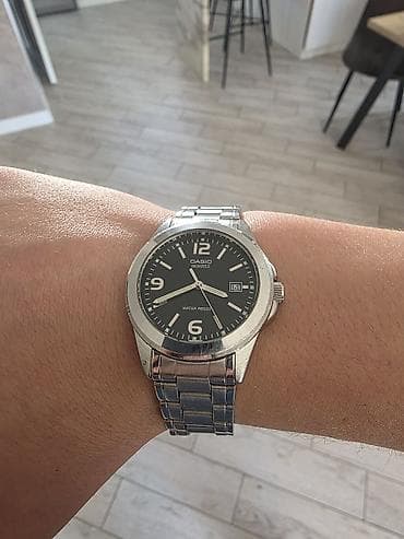 золотой тигр: Классические часы часы, Casio, Япония, Водонепроницаемые, Мужские, Б/у — 4