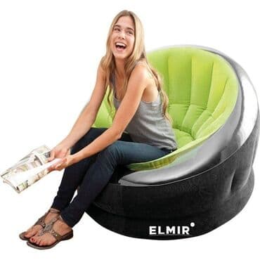 матрас кровать интекс: Надувное кресло, Новый, Самовывоз, Бесплатная доставка, Платная доставка, цвет - Зеленый — 2