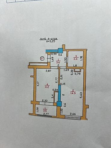 квартира прадажа: 1 комната, 37 м², 4 этаж, Дизайнерский ремонт — 2