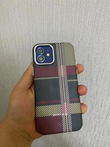 телефондор буу: IPhone 12, Колдонулган, 64 ГБ, Көк, Коргоочу айнек, Каптама, 74 % — 1