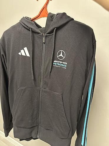 Толстовкалар: Эркектердин толстовкасы, S, M, Adidas, Жаңы, түсү - Кара, Акысыз жеткирүү — 2
