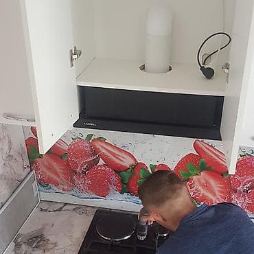 Установка кухонных вытяжек, сверление под вентиляцию и водопровод