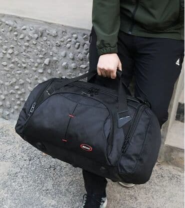 чемоданы бишкек цены: Сумка универсальная дорожная/спортивная - Цвет: черный - Формат — 22