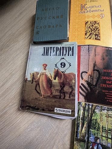 школы: Набор учебников и книг, преимущественно для 9 класса. В комплект — 7