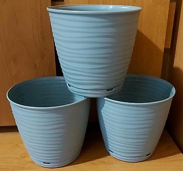 растения для аквариума: Цветочные горшки НОВЫЕ. 1. Серые (Турция) диаметр 13см. высота 12см — 1
