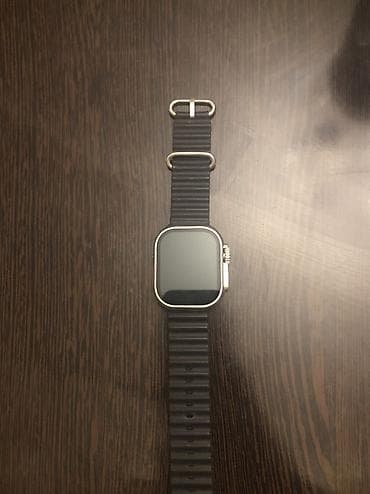отслеживающие устройства для детей: Смарт‑часы в стиле Apple Watch Ultra (корпус серебристый — 1
