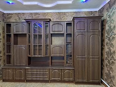 одностворчатый шкаф: Стенка-шкаф, Тип стенки-шкафа: Модульная, Для зала, Особенности: С отделением под телевизор — 9