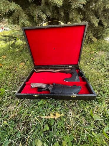 Топор и нож! Подарок для мужчин Топор кованная сталь Нож сталь 65х13