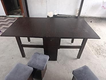 столики для кафе: Кухонный стол и стул, Новый, цвет - Коричневый — 4