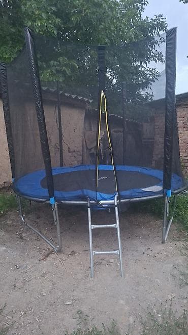 rant flex: Батут садовый с защитной сеткой и лестницей - Круглая площадка для — 1