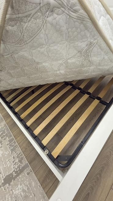 Брусчатка, тротуарная плитка: Двуспальная кровать, С матрасом, длина - 200 см — 2