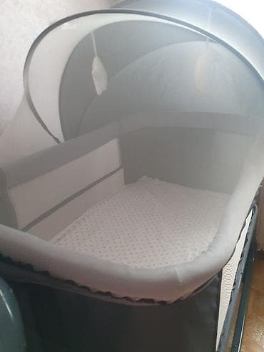 Продукты питания: Детская приставная кроватка, С колесиками, цвет - Серый — 4