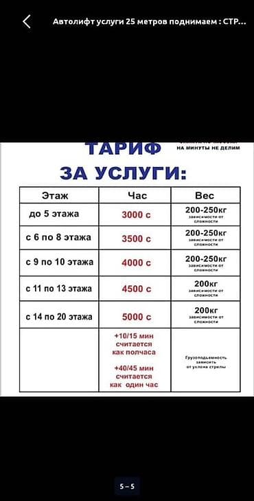 строителей: Автолифт — услуги подъёма до 25 м Что делаем: - Подъём строительных — 4