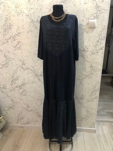 Вечернее платье, Классическое, Длинная модель, С рукавами, 7XL, 8XL, 9XL