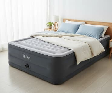 intex кровать: Надувная кровать/матрас двуспальный с встроенным насосом - Размеры — 1