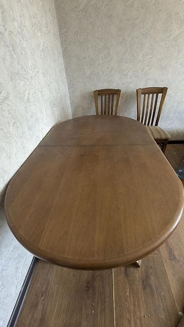 small table: Обеденный гарнитур в классическом стиле: овальный стол и стулья - — 5