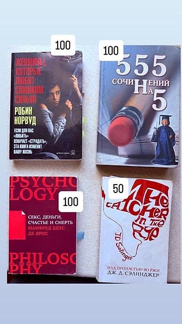 Китептер жана журналдар: Подборка книг на русском и английском языках. На фото представлены — 5