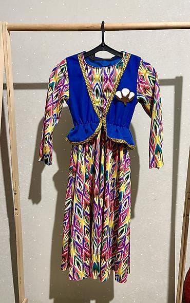 аренда кастюм: Костюм Узбекский народный НАПРОКАТ. Платье, штаны, головной убор — 2