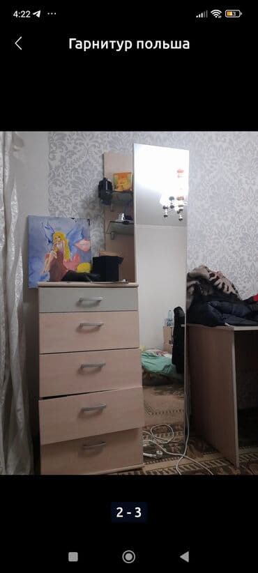 пасуда набор: Шкаф,Спальный гарнитур,с 2 тумбочками, трюмо (Польша),без кровати — 3