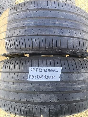 Шины 225 / 55 / R 16, Лето, Б/у, Пара, Легковые, Fulda