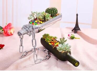 цветочная ваза: Необычная Ваза на подставке/ Менажница для сервировки стола • Бутылка — 3