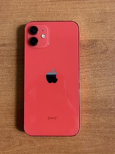 IPhone 12, Б/у, 128 ГБ, Красный, Чехол, 100 %