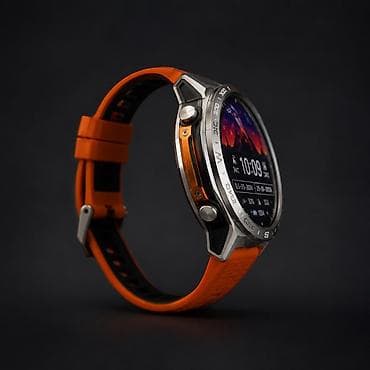 Honor: Смарт-часы с круглым дисплеем и оранжевым силиконовым ремешком — 2
