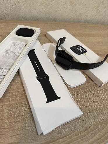 часы appl: Смарт‑часы в стиле Apple Watch, черные, с силиконовым ремешком и — 2