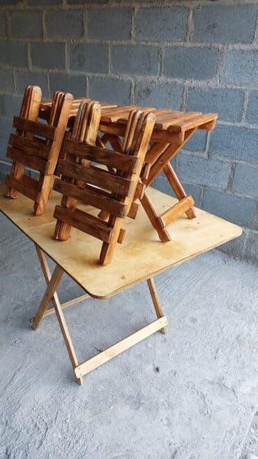 кухонный стол с стулями: Кухонный стол и стул, Новый, Бесплатная доставка — 12