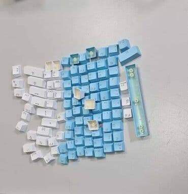 кастомные кейкапы: Двухцветные сменные колпачки кнопки клавиши свето пропускающие литые — 2