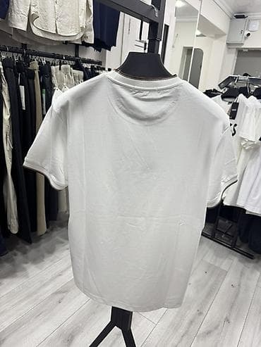 Эркектер кийими: Эркектердин футболкасы, S, M, L, Жаңы, түсү - Ак, Өзү алып кетүү — 3