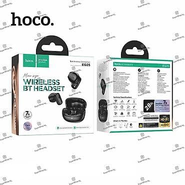 aux bluetooth: Наушники Hoco EQ25 в стильном чёрном исполнении - беспроводное — 7