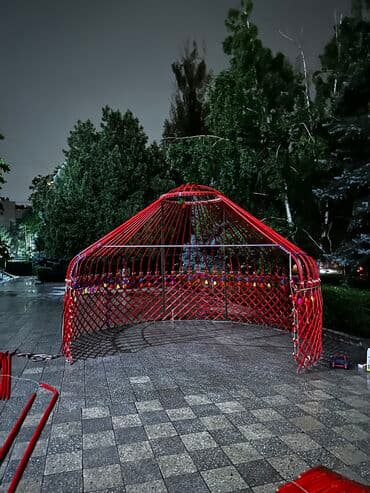 где можно купить палатку для отдыха: Аренда юрты, Каркас Деревянный, 85 баш, Стулья, Стол, С полом — 6