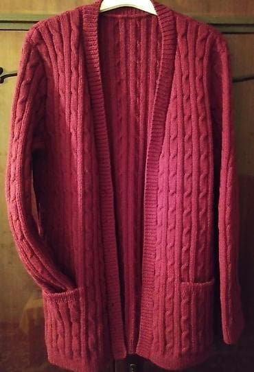 Кардиган, Шерсть, Осень-весна, Вязаная модель