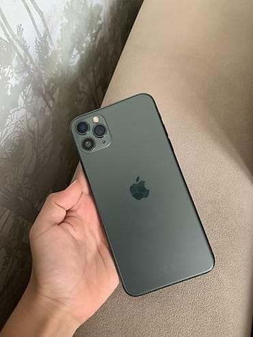iphone xp: IPhone 11 Pro Max, Б/у, 256 ГБ, Matte Midnight Green, Защитное стекло, Чехол, 89 % — 2