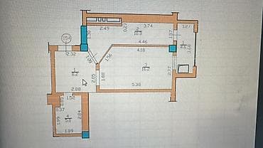 атлантис: 1 комната, 44 м², Элитка, 12 этаж, Евроремонт — 7