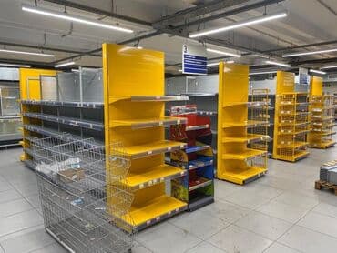 оборудование для магазина бу: Витрины, стеллажи, полки торговые металлические б/у, полка магазинная — 6