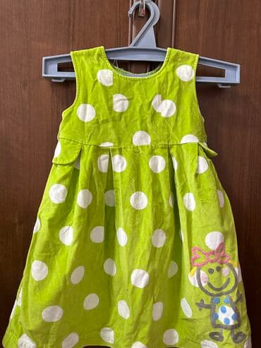 дом вещи: Детское платье, цвет - Зеленый, Б/у — 2