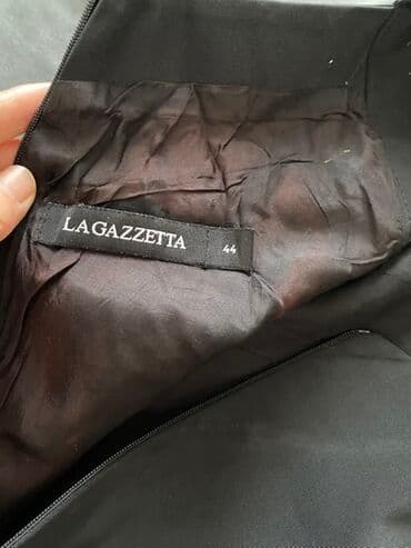 леопардовое платье в пол: Платье LAGAZZETTA, размер на ярлыке 44. - Цвет: черный - Силуэт — 3