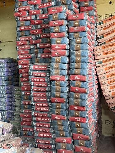 Сухие строительные смеси, фасовка 25 кг. В наличии: - Цемент lalafo.kg да Сухие строительные смеси, фасовка 25 кг. В наличии: - Цемент