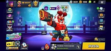 Игровой аккаунт Brawl Stars. - Кубки: 88 004+ - Уровень профиля: 65 -
