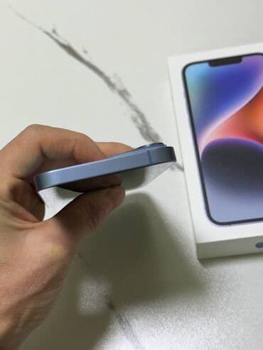 redmo note 11 pro: IPhone 14, Б/у, 128 ГБ, Голубой, Чехол, Кабель, Коробка — 6