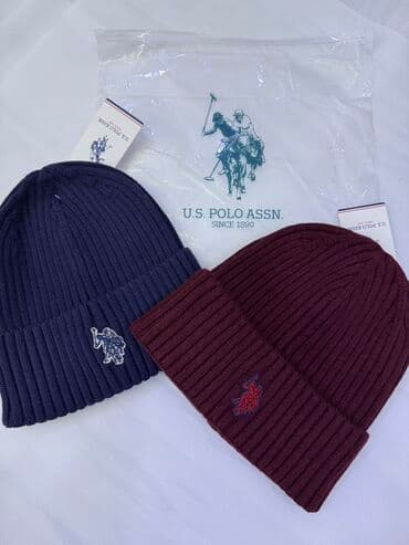 шапки george: Мужской головной убор, Us Polo Assn, Новый, цвет - Синий, Самовывоз — 1